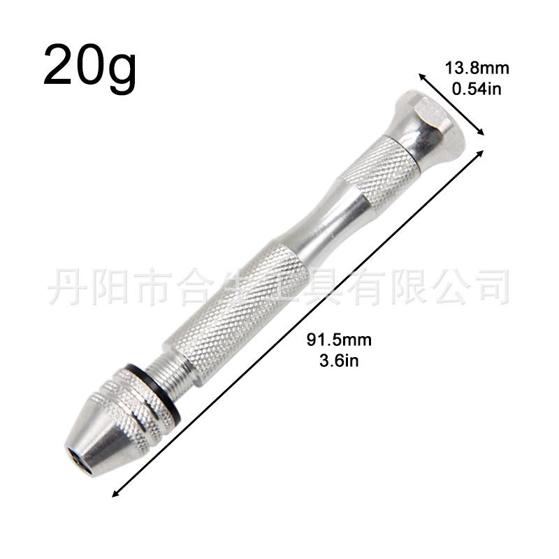 0.3-3.4mm Black & White Mini Hand Drill Set with Chuck - DIY Twist Drill Puncher
