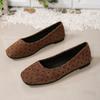 Women's Slip-On Flat Shoes Soft Fabric Upper with Polka Dot Pattern Round Toe Design Lightweight Flexible Sole Casual Footwear