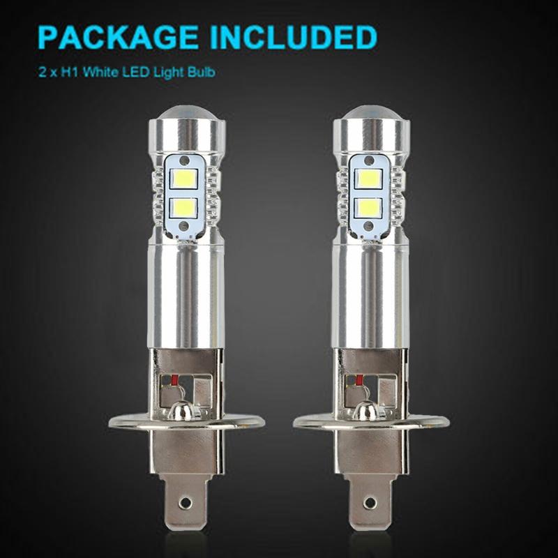 2x H1 LED Headlight Bulbs Conversion Kit High Low Beam Fog Light 100W 6000K
