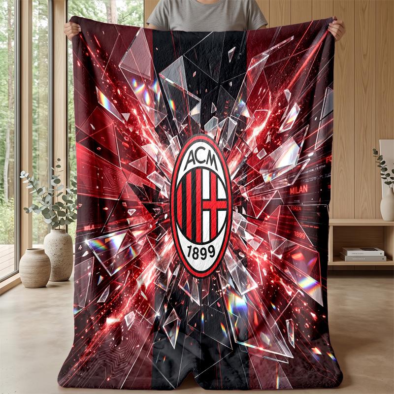 AC Milan Theme blanket Soft Flannel Blanket Plush Throw Blanket Cozy Sofa Bed Blanket for Home Decor