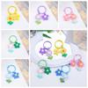 Colorful Acrylic Flower Key Chain Ins Bag Pendant Accessories Durable Car Pendant Key Ring Student