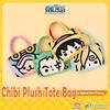 1pc Official One Piece Furry Tote Pouch Large Capacity Plush Animation Design Luffy Zoro Chopper Shopper Pouch Kawaii Holiday Festival Present