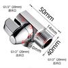 Brass Shower Head Water Separator Chrome Plated Wall Mount Bathroom Faucet One-In Two-Out Changeover Valve Modern Simple Design