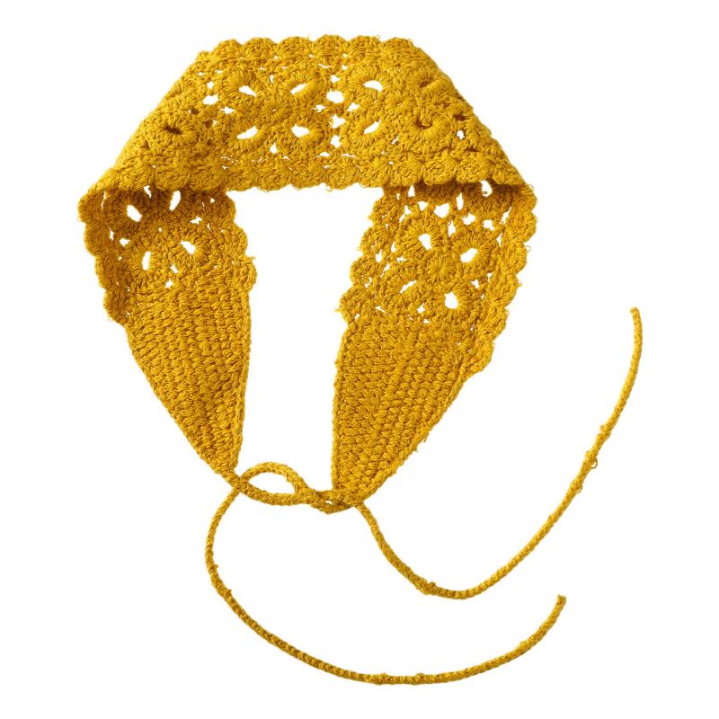 Fascia in maglia floreale estiva Turbante elasticizzato Fascia per capelli con fiore all'uncinetto Copricapo Bandane Per Ragazze Donne Accessori per capelli