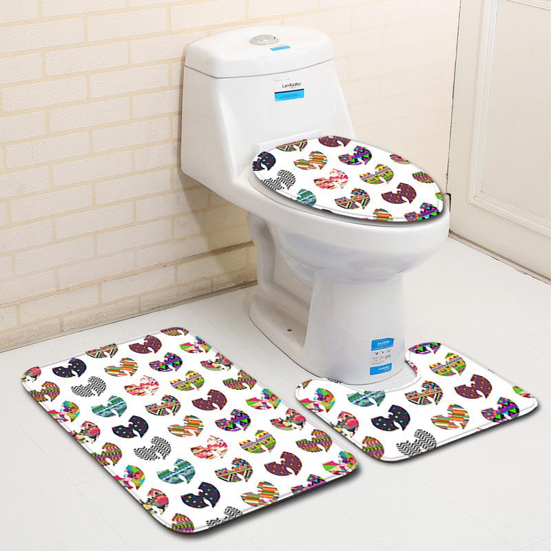 Heißverkaufende Toilette Dreiteilige Bodenmatte Türvorleger Badezimmerteppich Rutschfest Praktischer Türvorleger