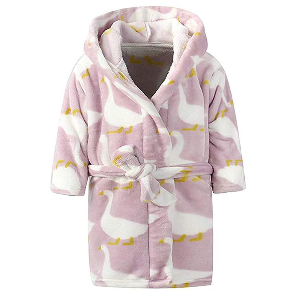 Kids Night Robe Buy Sleepwear & Robes Unisex Children's Baby Print Flannel Bathrobes ...