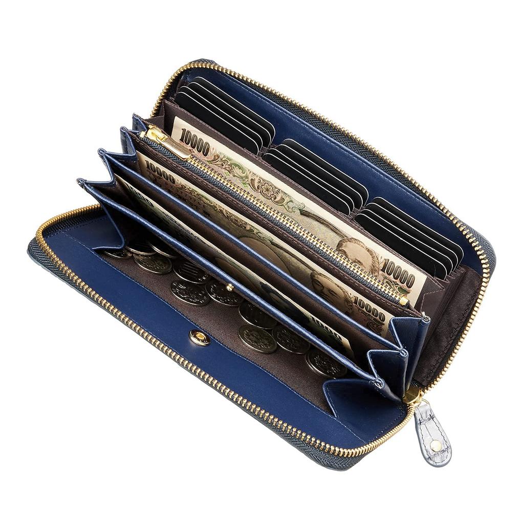 FRANCK ROSSINI Long Made with Italian LIFE Calfskin Featured in anan and Easy to with Vertical Card and a Large Coin A Perfect Day Boxed Women's