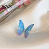 Simulated Butterfly Pendant Choker Necklace Boho Invisible Chain Fairy Trendy
