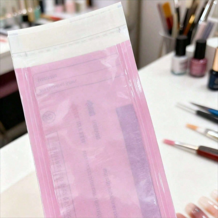 200PCS Nail Clean Sterilizing Bag Packing Disposable for Care Clean Bag Scalable Size Self Sealing Clean Bag Nail Tattoo Tool