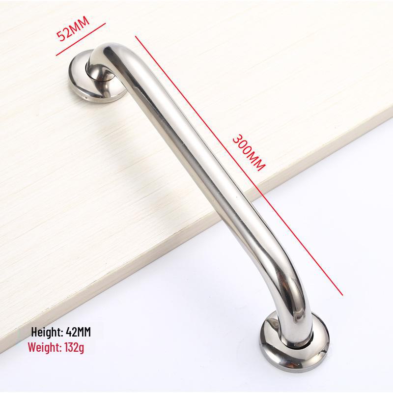 Stainless Steel Fire Door Handle 304#201#, Round Tube, Wooden Door, Versatile Bathroom Handrail