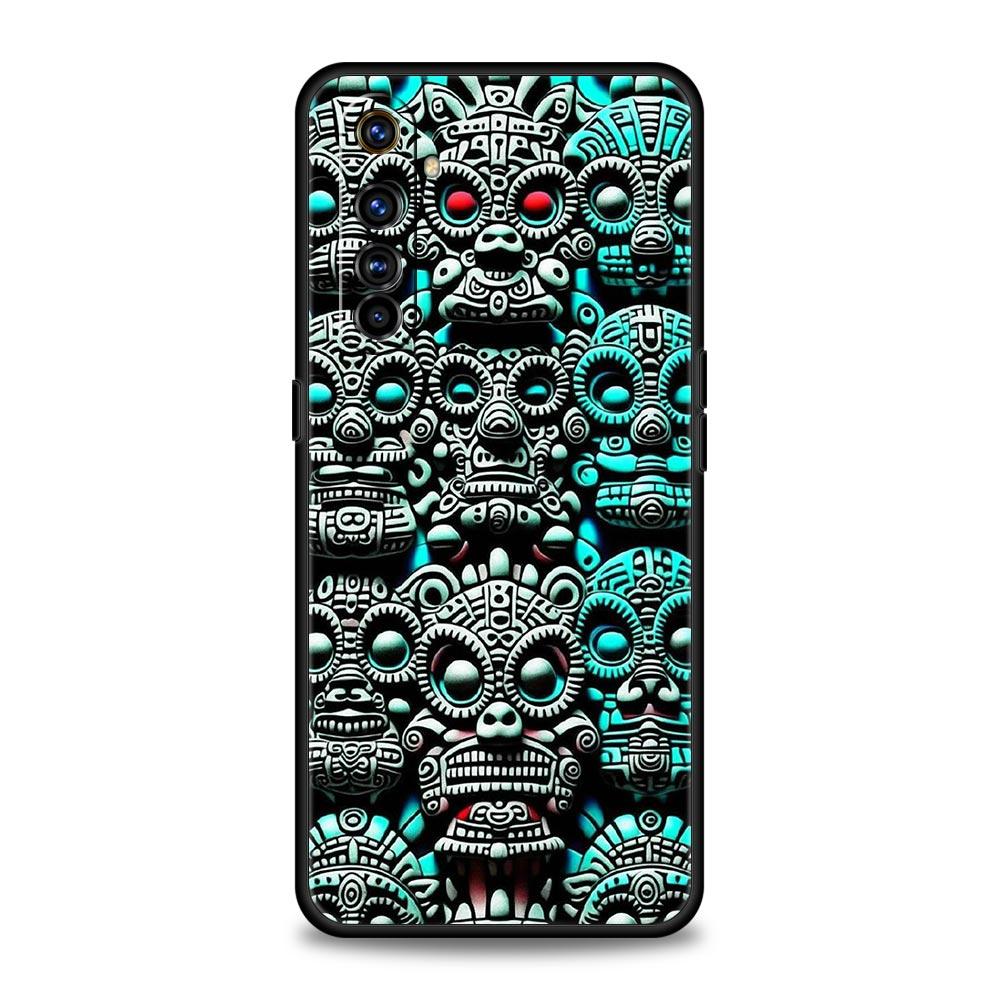 Vintage Totem Painting Soft TPU For Realme 13 12 11 10 9 Pro Plus GT3 GT2 C21 C25 C35 C53 C55 C67 Pro 5G Phone Case Cover Capas