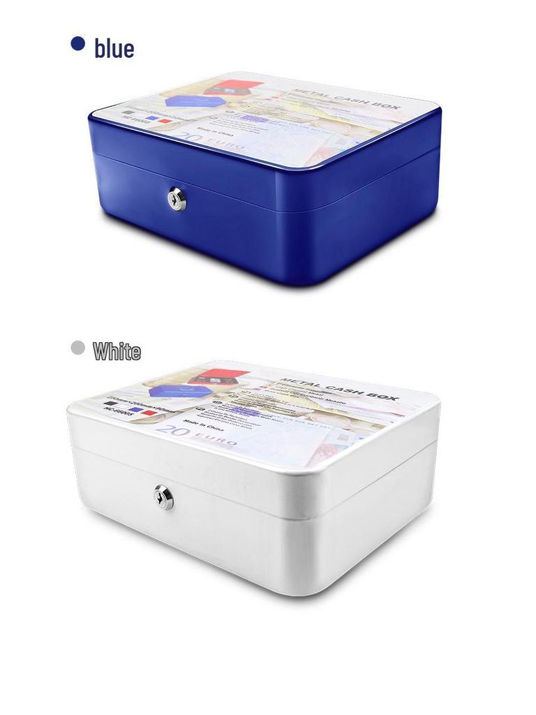 Portable Steel Cash and Jewelry Storage Box with Key Lock