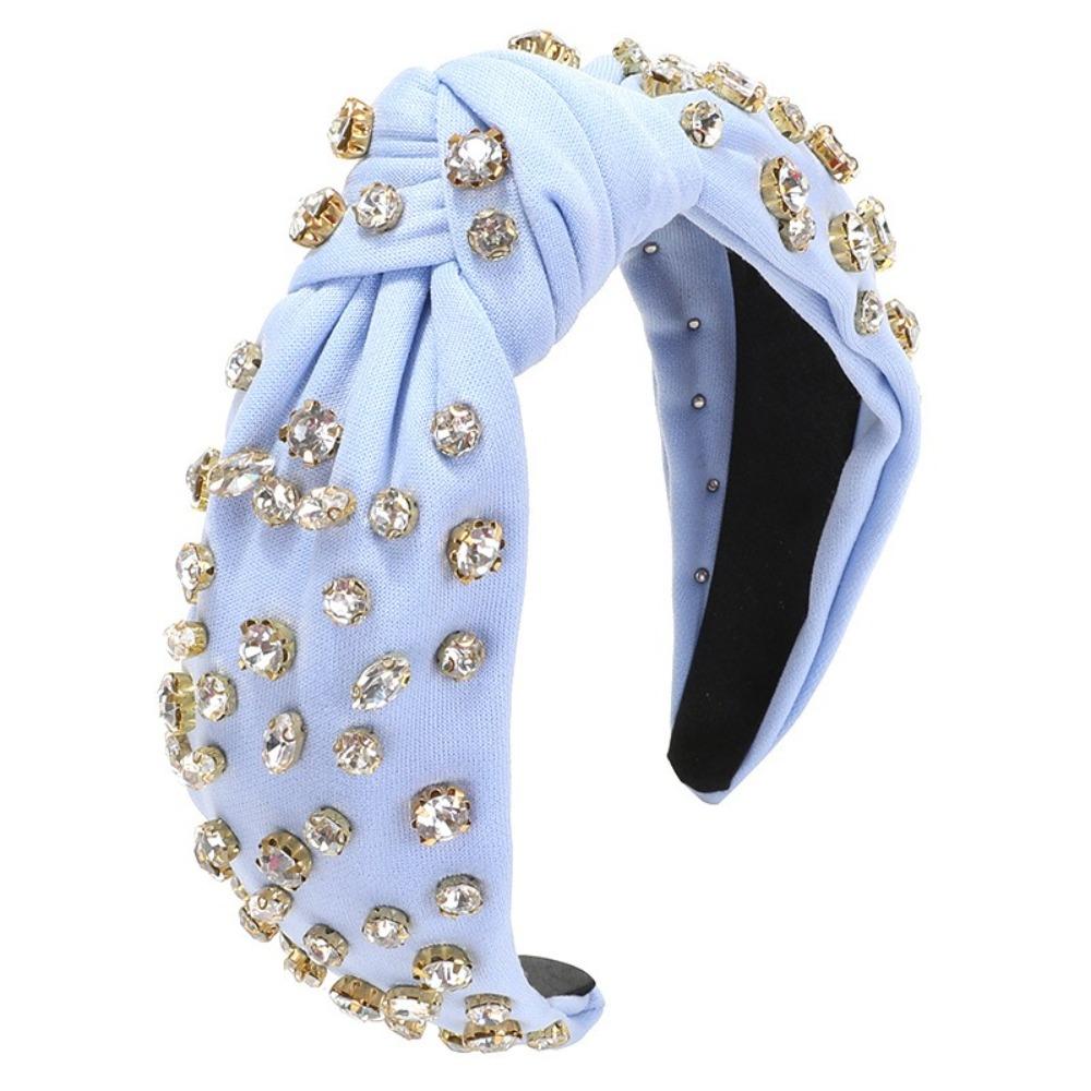 Full Diamond Knotted Headband Exaggerated Design Rhinestone Headband Women's Hair Accessories