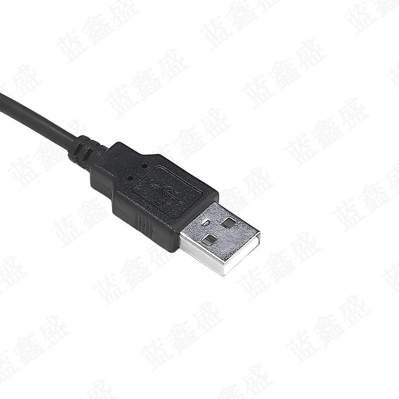 22AWG Pure Copper USB Power Extension Cable with Switch - Black