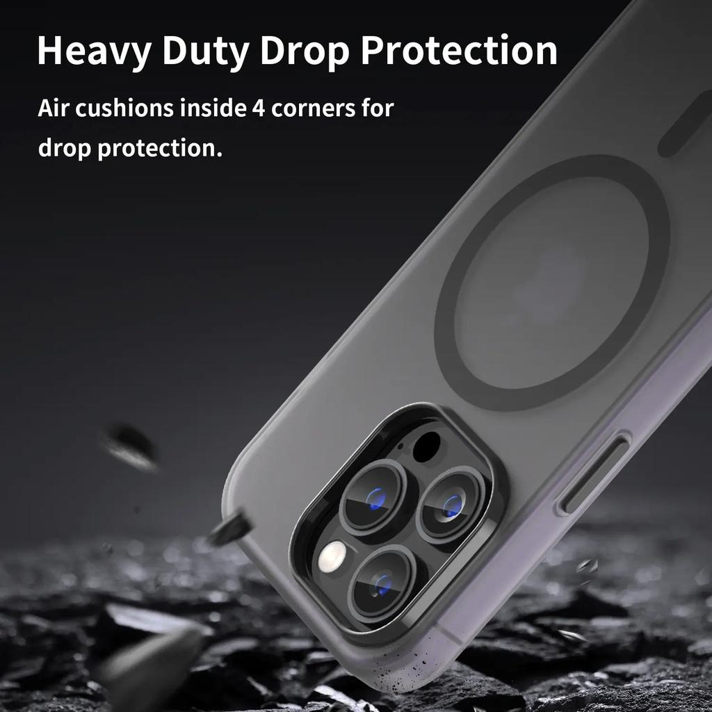Magnetic Phone Case For iPhone 14 Pro Max Matte Magnetic Protective Cover