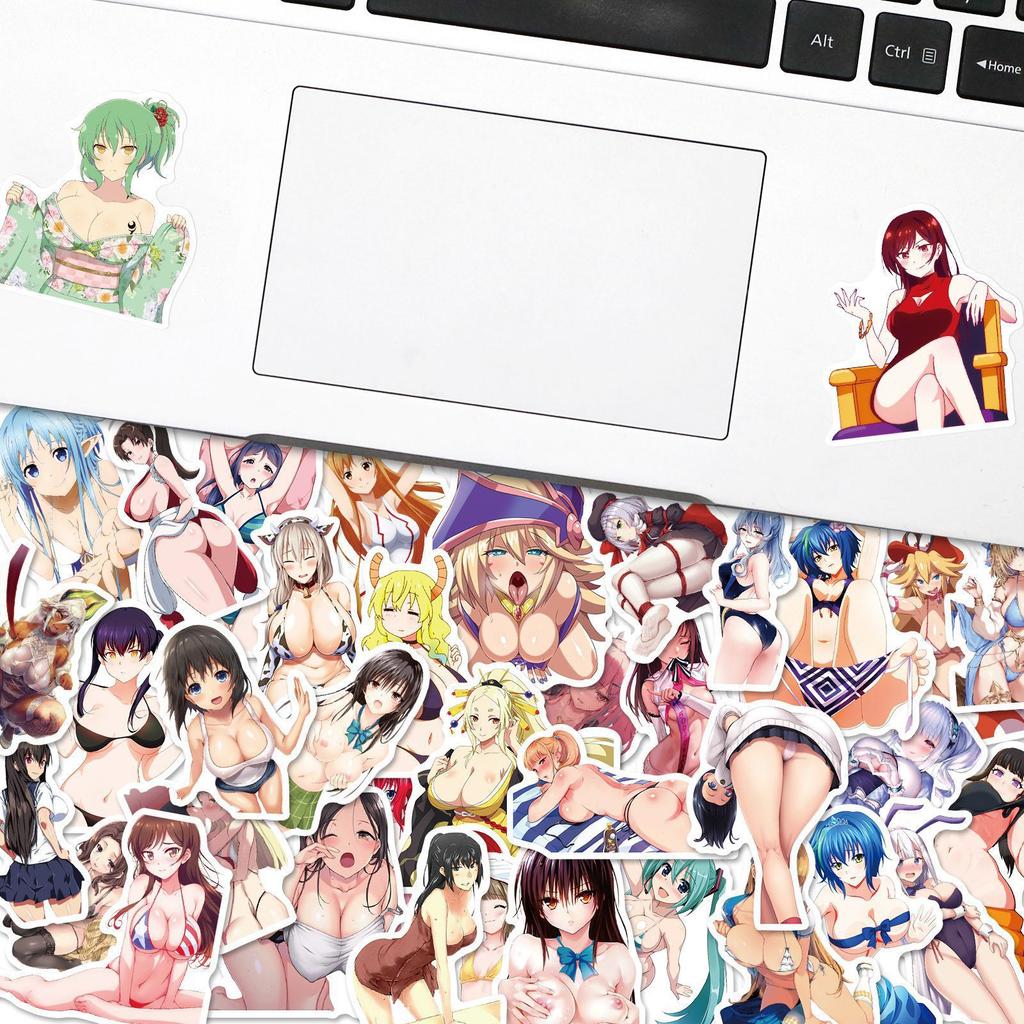 200 Sexy Beauty Stickers, Anime Japanese Bunny Girl Seduces Orgasm Girl Loli Stickers