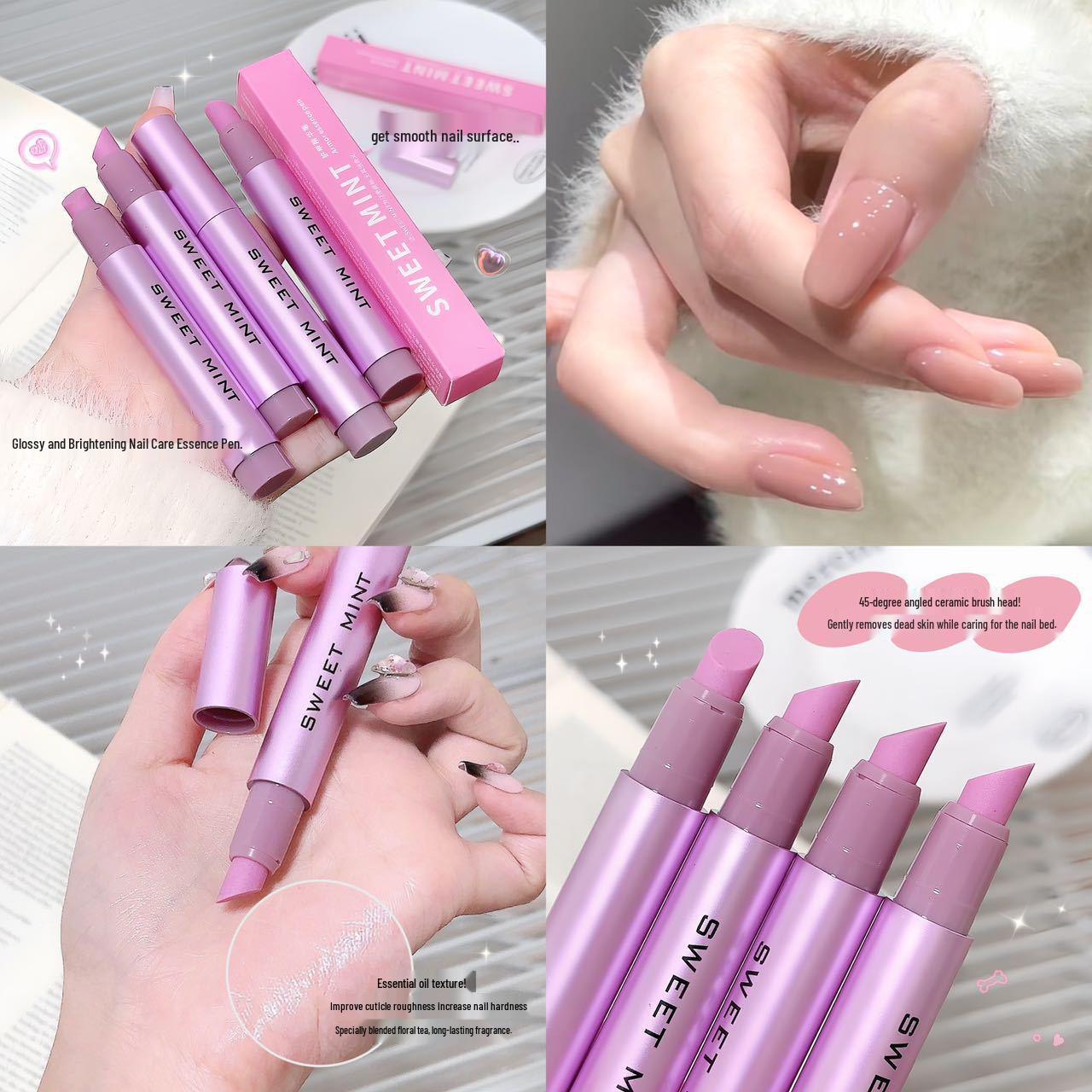 SweetMint Nail Strengthener & Cuticle Oil: 3-in-1 Moisturizing Repair Pen