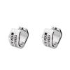 Ins Punk Neutral Double-sided Letters Silver-plated Lukewarm Earrings Earrings Street Ear Buckle Niche Earrings Female Studs Versatile Daily Wear