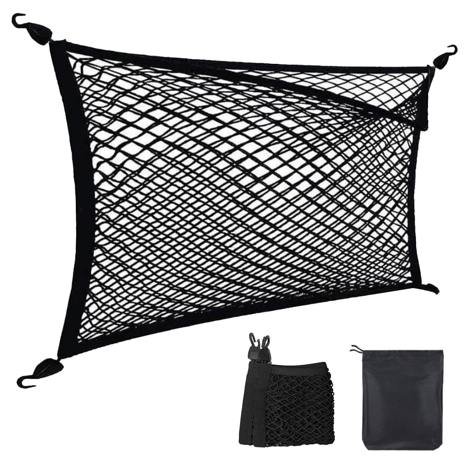 

Misoso Cargo Net, Luggage Net for Vehicles, Roof Rack, 80x60cm, Truck Bed, Excellent Stretchability, Cargo Storage, Cargo Securing, Prevents Cargo Shi