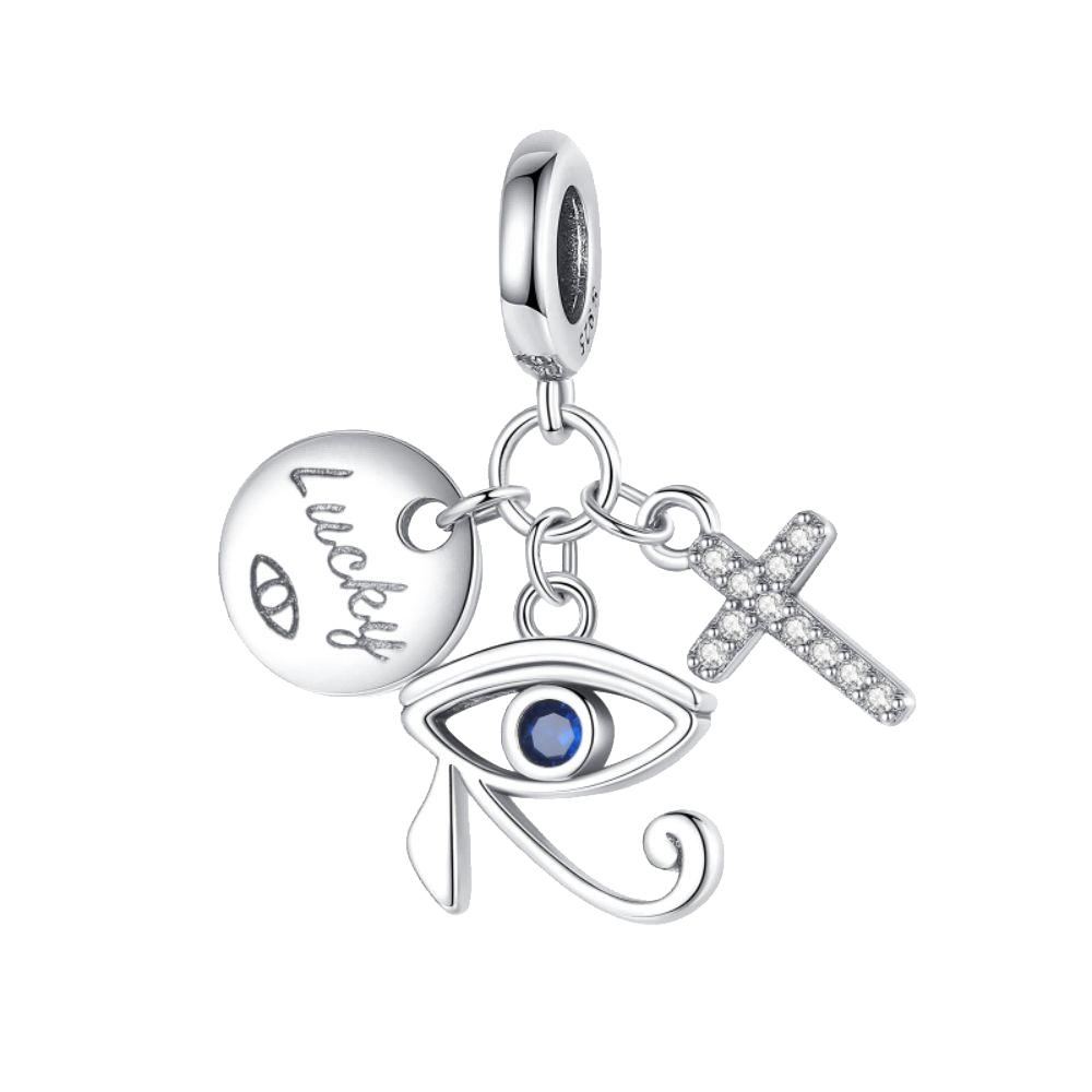 Copper Egyptian Symbol Amulet Pendant Ankh Eye Of Horus Charm Fit Original Charms Bracelet Women Diy Jewelry Gift