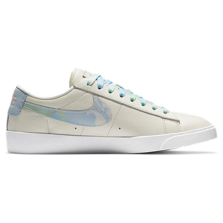 Nike Blazer Syntetisk Lær Lav Topp Skatesko Dame Sneaker Blå Hvit CZ8688-146