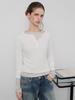 WAVE UNION Soft Rib Henley Longsleeve Top White