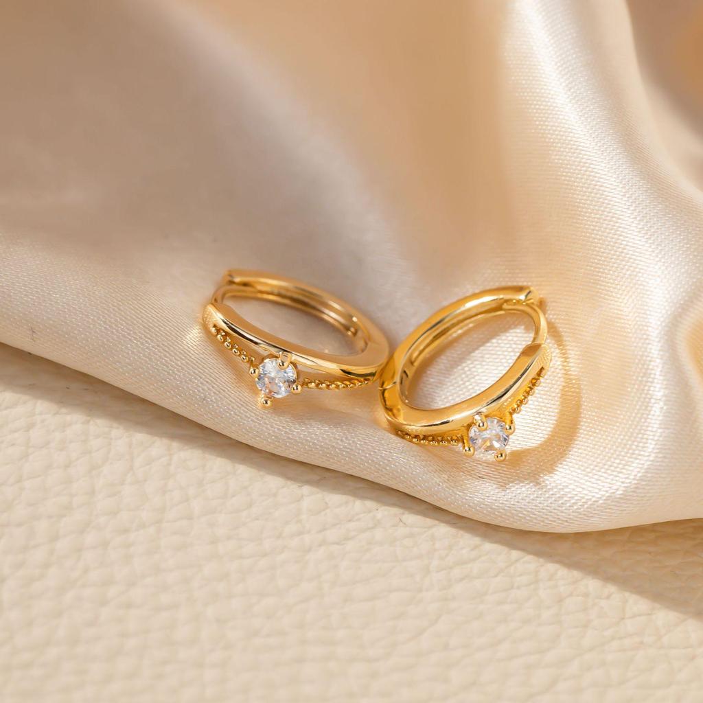High-End Rhinestone Hoop Earrings In European, American, Japanese, and Korean Styles