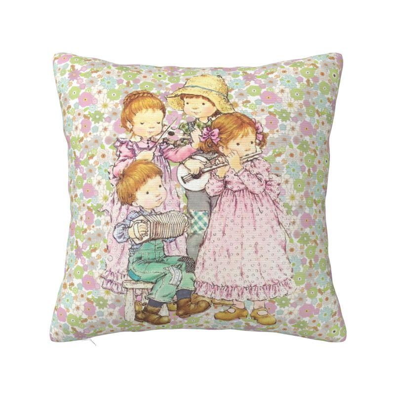 

Custom Cartoon Sarah Kay Kawaii Girl Nordic Throw Pillow Covers Decoration Chair Cushion 30x30cm 12x12in