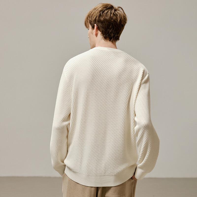 Luotz Men's Diamond Pattern Wool Blend Sweater