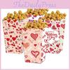 Love You Valentines Day Paper Popcorn Box With Cartoon Style For Party Decor And Gift