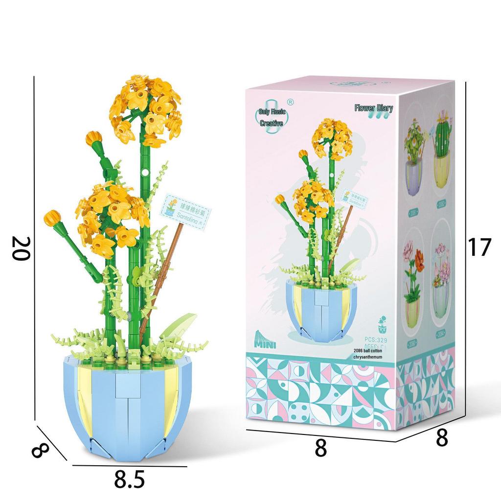 Bukiet Sukulentów Klocki - Prezenty Świąteczne i Zabawki