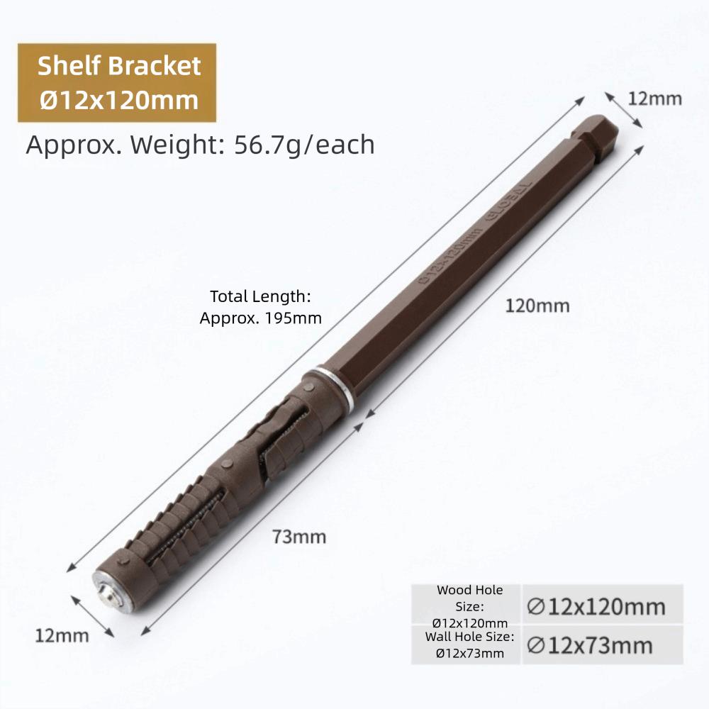 

Concealed Design Concealed Shelf Support Wooden Board Connector Wooden Board Installation 12X120MM