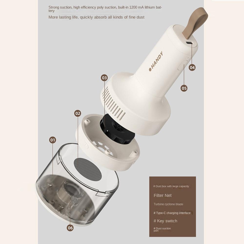 Low Noise Mini Handheld Vacuum 2 Modes Keyboard Dust Buster Desktop Vacuum Cleaner Children