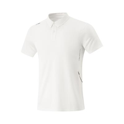 Li Ning Fitness Series Casual Sports Ice Silk Quick-Dry Cool Comfortable Versatile Short Sleeve Polo Shirt Men Polo Shirts Standard-White APLV167-4