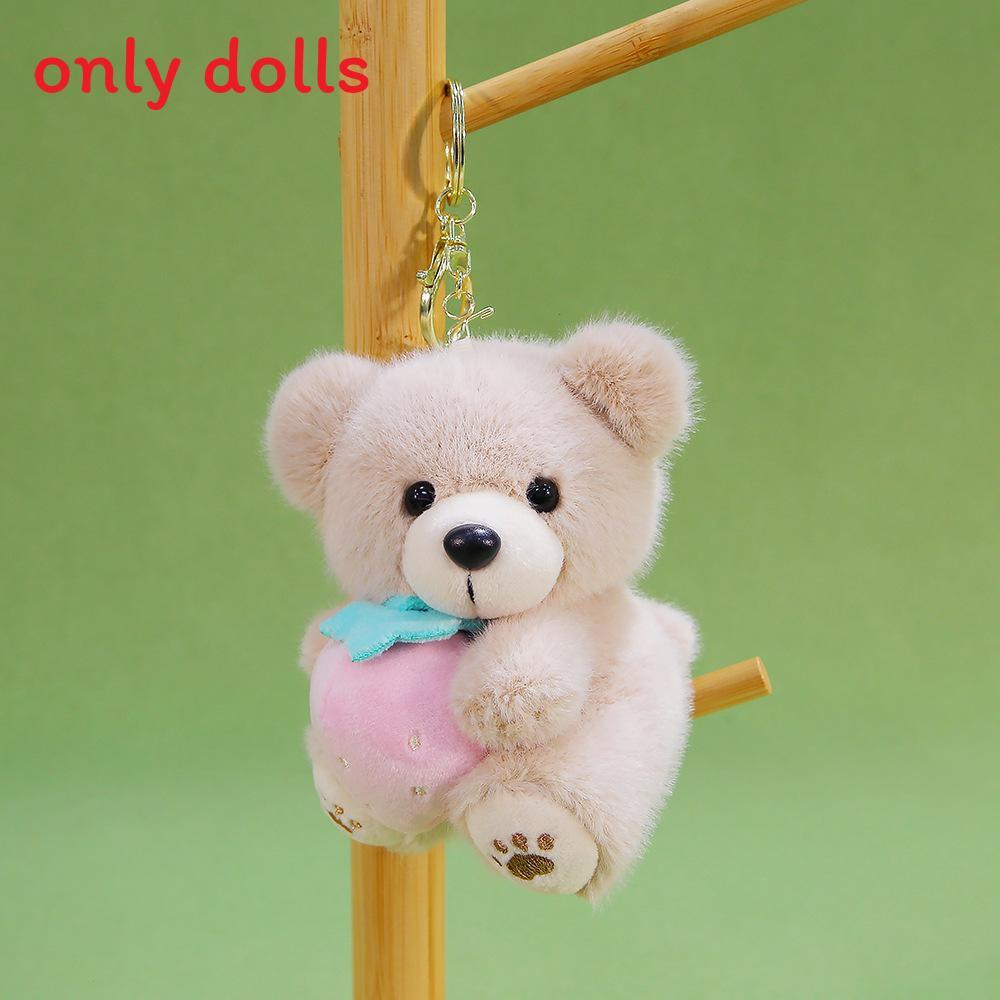 

Plush Bear Keychain With Soft Polyester Filling For Backpack Decor And Gift LightBrown