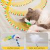 Interactive Tunnel Game Tube Artificial Feather Mouse Toy Stimulates Indoor Cats Kittens Pet Activities