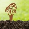 Oversized Metal Mushroom Garden Stake Yard Art Wall Sculpture