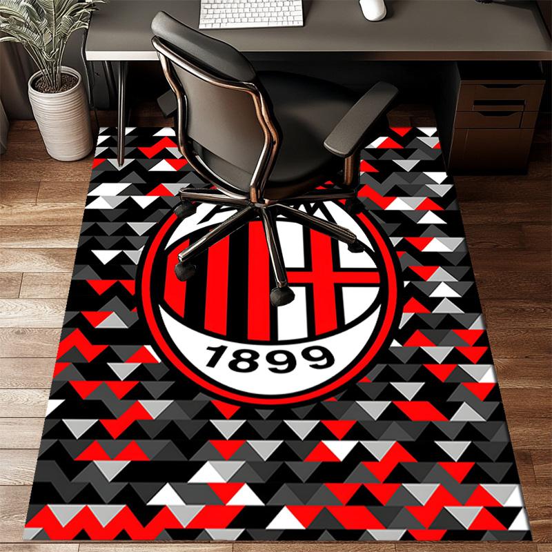 Milan Football club Printed Office Carpet Chair Cushion Entryway Rug, Rugs for Living Room, Bedroom Christmas gifts