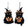 Halloween Suncatcher Stained Glass Window Hanging Light Catcher Ornaments Acrylic Ghost Black Cat Craft for Wall Window Decor