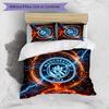 Set Lenzuola 3 Pezzi Stampato Manchester City Morbido Delicato sulla Pelle Lavabile Copripiumino e Federe Set Tutte le Stagioni Camera da Letto