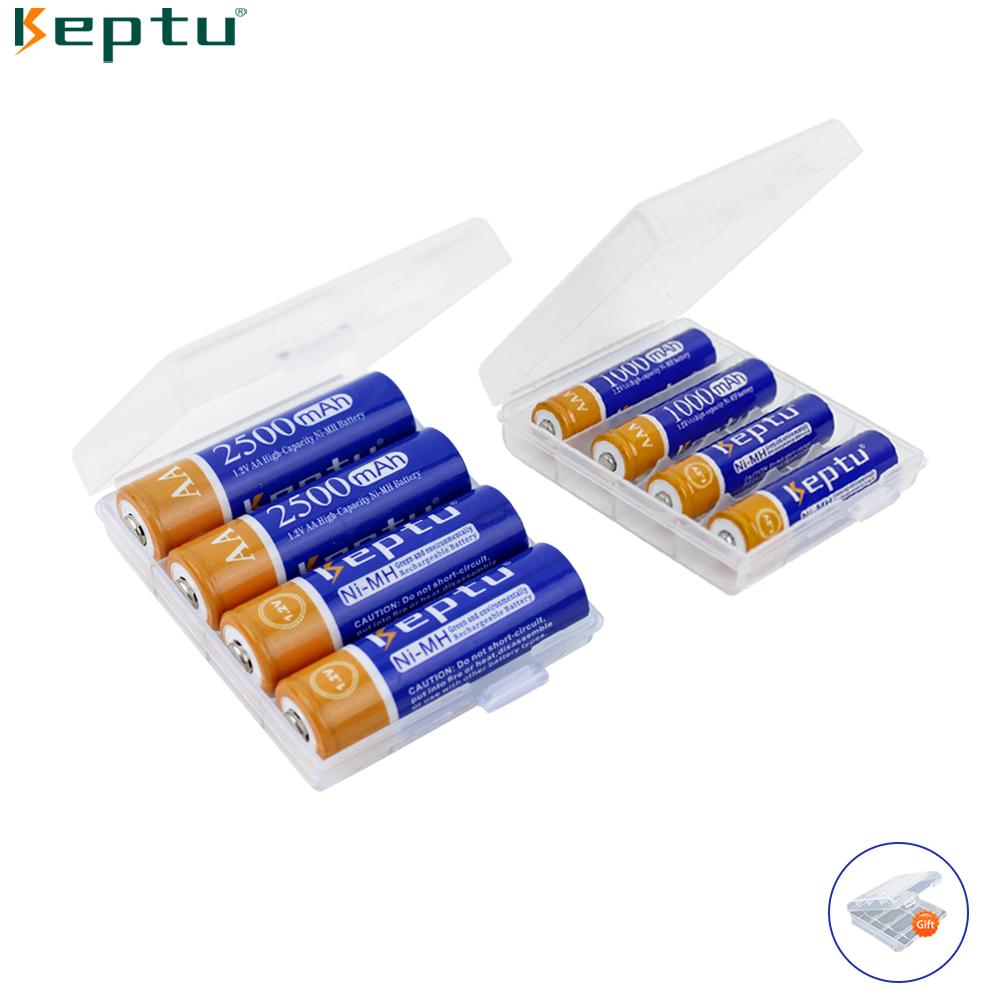 KEPTU Long-life 2500mAh 1.2V AA Rechargeable Batteries 1000mAh 1.2V AAA Battery Rechargeable Battery for Camera Toy Flashlight