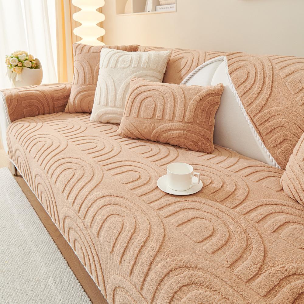 

Шу, хлопковая бархатная диванная подушка, зимняя утолщенная Нескользящая плюшевая подушка, чехол для дивана, осенний и зимний чехол, тканевая подушка для сиденья 70X70