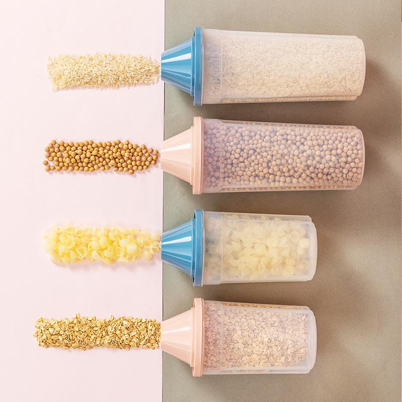 Transparent Plastic Kitchen Storage Jars - Airtight for Fresh-Keeping of Milk Powder and Grains