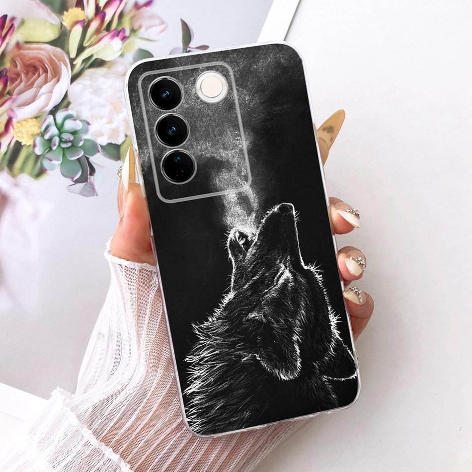 

Для Vivo V27 V27Pro Крутой чехол для телефона с узором Дракон и Тигр Для Vivo V 27 V27 Pro V2230 V2231 Мягкие силиконовые TPU чехлы Vivo V27 or V27 Pro