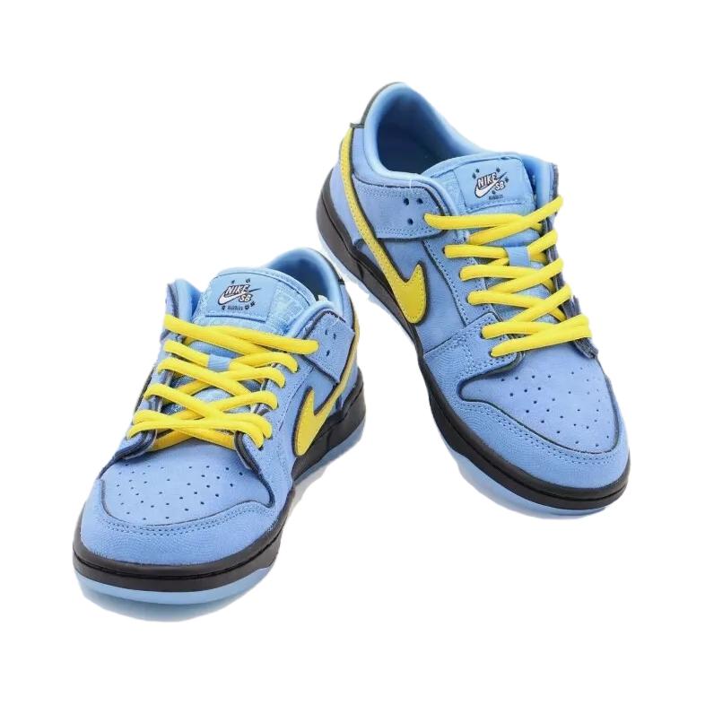 The Powerpuff Girls x Nike Dunk Low Pro SB QS PS Bubbles Kinder-Sneaker Blau Blau-Chill Tiefes-Königsblau FZ8833-400