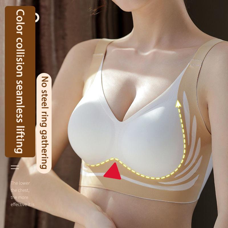 FINETOO Seamless Bras Plus Size Sports Push Up Bra Top Support Comfortable Underwear Brassiere Yoga Fitness Sleep Vest Bralette