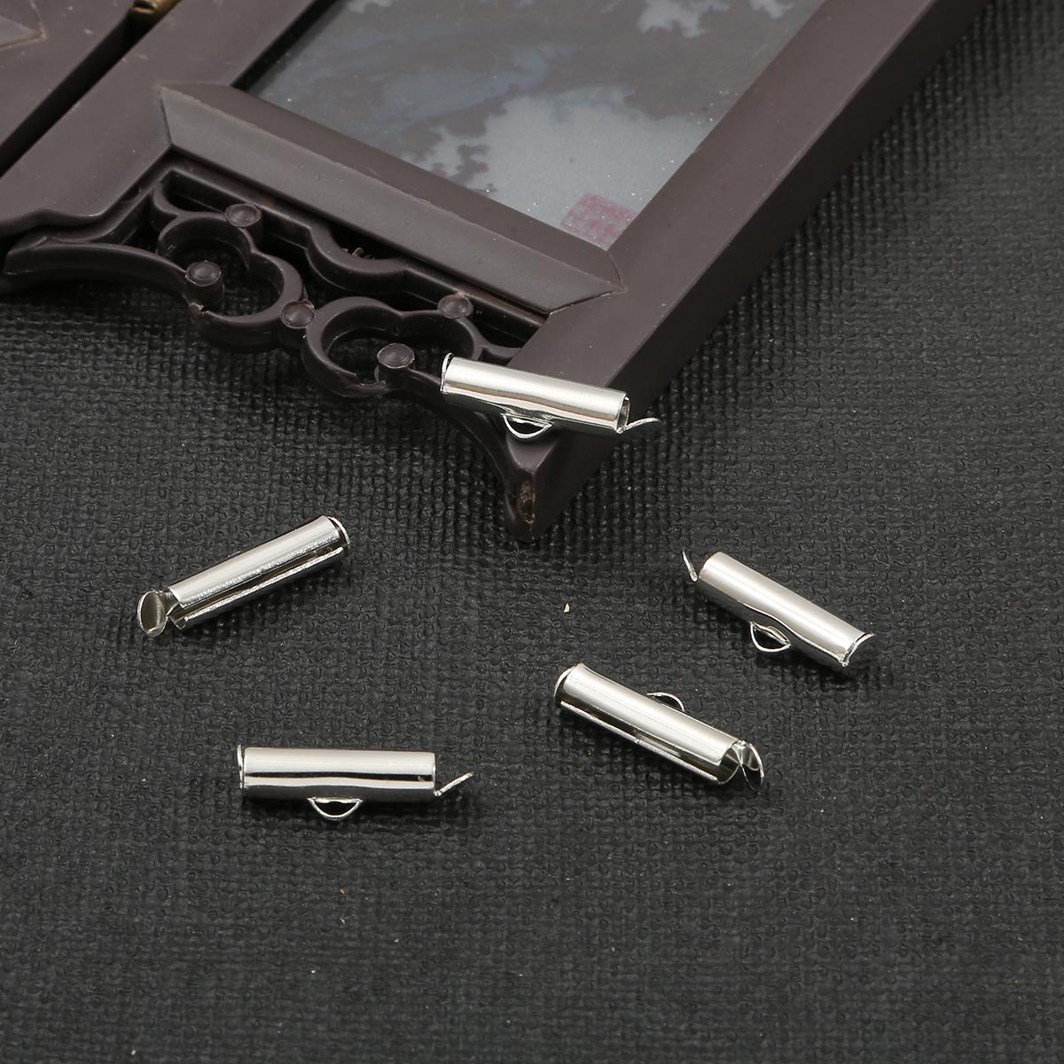 

Новые 30-50 шт., обжимные застежки, колпачки-слайдеры, DIY, разъемы для ожерелья, браслета, ювелирные изделия, фурнитура 16mm 50pcs серебряный