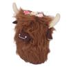 Highland Cow Plush Doll Simulation Soft Stuffed Faceless Cattle Toy for Home Decoration