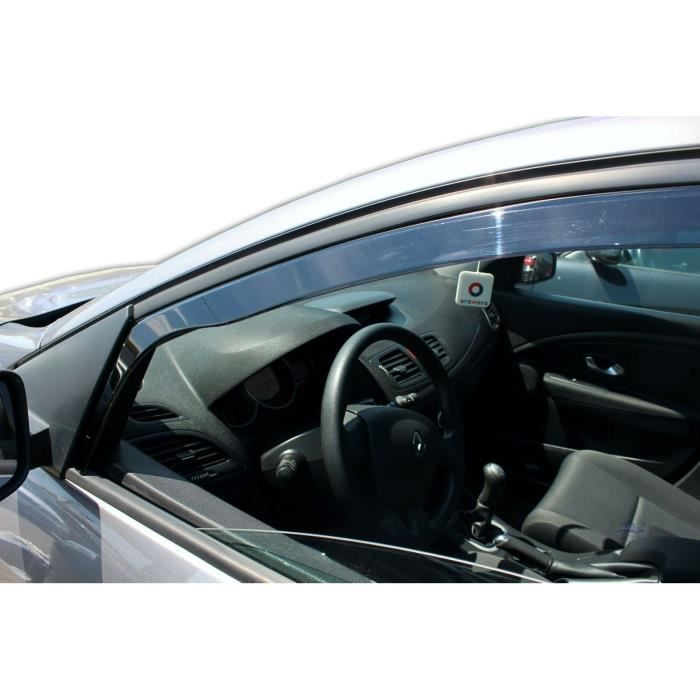 Déflecteurs d'air - J&amp;J AUTOMOTIVE - Renault Megane 3 - Fumé - Acrylique renforcé - Installation facile