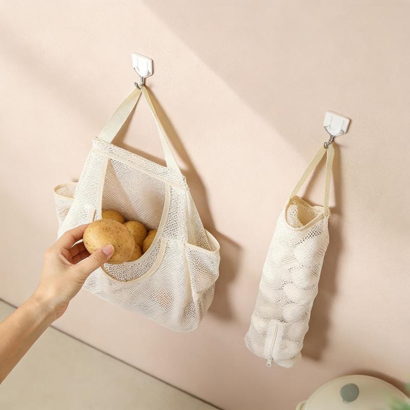 No-Drill Kitchen Trash Bag Storage Hanging Bag Wall-Mounted Multi-Functional Organizer Home Storage Bag
